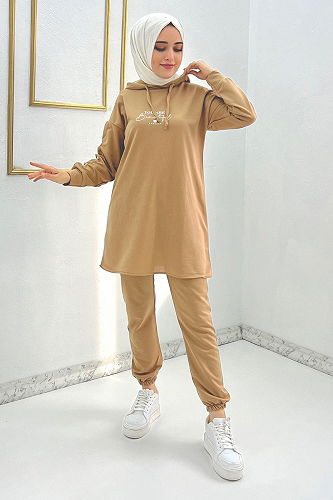 moda selvim طقم بيج ZNK5577-M - Thumbnail