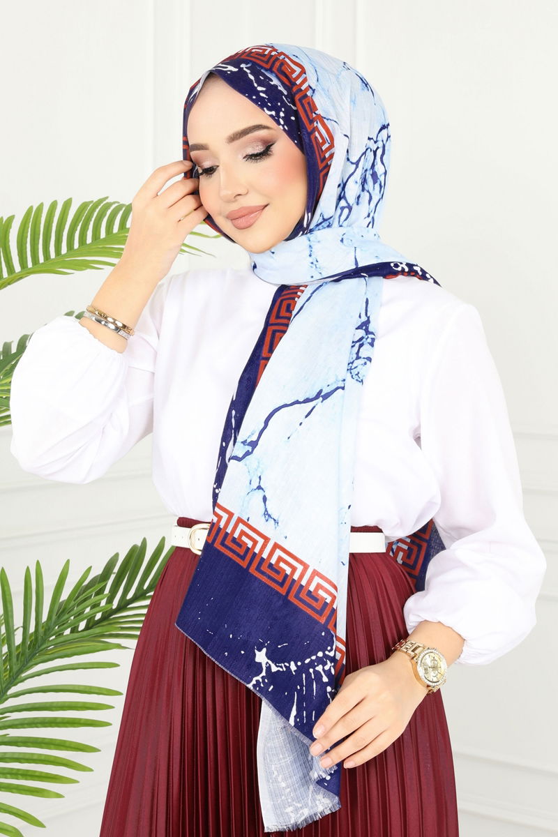 Navy blue deals cotton scarf