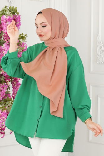 moda selvim شال قطني MSL501 لاتيه MSL501 - Thumbnail