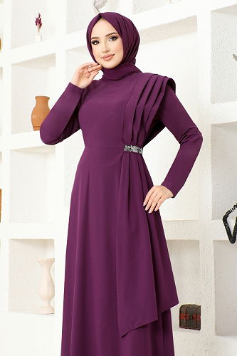 moda selvim الفستانASM2693-M ميرتل - Thumbnail