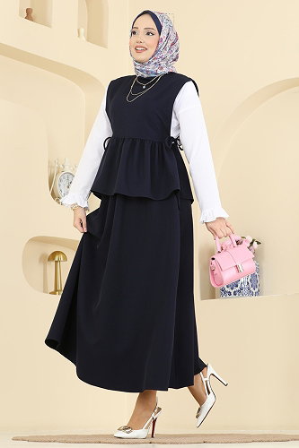 moda selvim Dabıl 2 li Etekli Takım 4706ALGK1170 Laci - Thumbnail