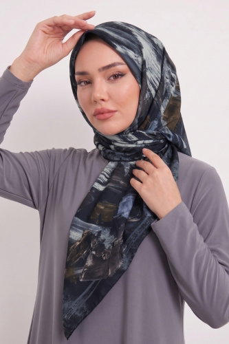 A.F.V. - Dalga Desen Eşarp Serisi 179AFV475 Antrasit