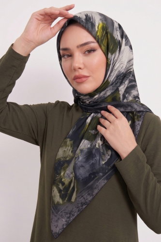 A.F.V. - Dalga Desen Eşarp Serisi 179AFV475 Haki&Siyah