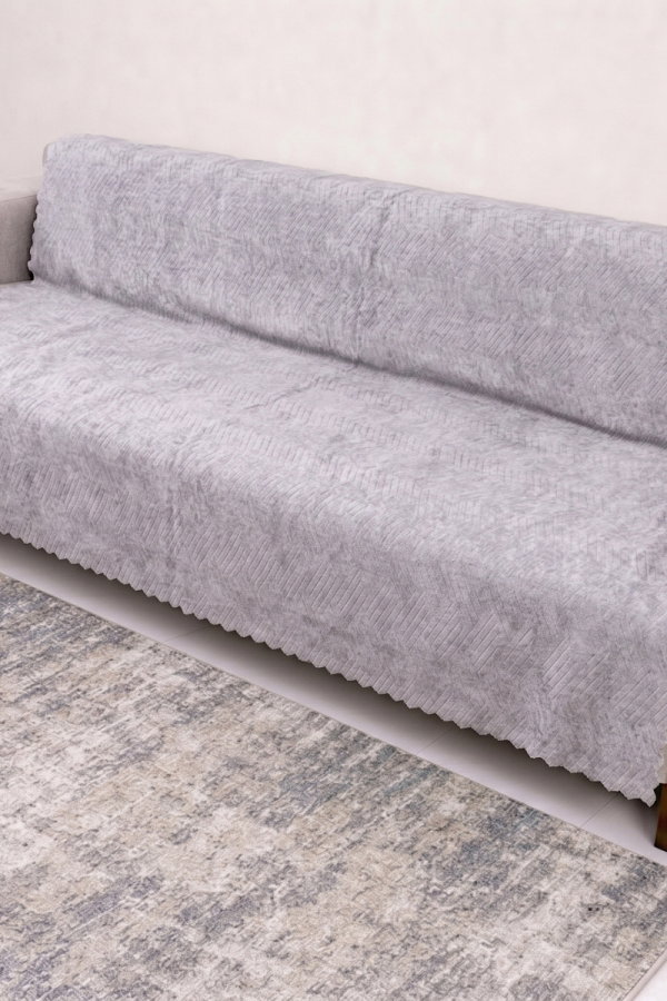 Modaselvim EV YAŞAM Dalga Desenli Koltuk Örtüsü 1026HB1195 Gri