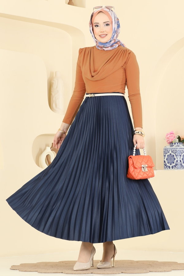 Modaselvim Bluz ve Gömlek Degaje Dökümlü Sandy Bluz 227BO429 Oranj