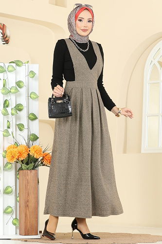 moda selvim Derin Yaka Balıksırtı Jile 22021UKBK1160 Vizyon - Thumbnail