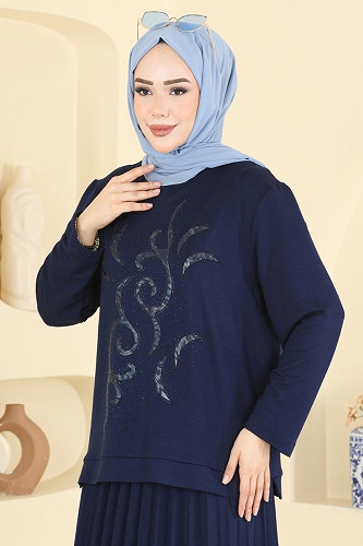 moda selvim Desenli 2 li Takım 4016HN394 Laci - Thumbnail