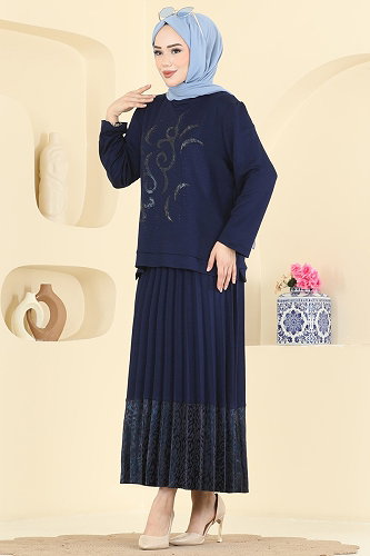 moda selvim Desenli 2 li Takım 4016HN394 Laci - Thumbnail