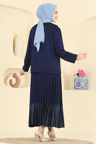 moda selvim Desenli 2 li Takım 4016HN394 Laci - Thumbnail