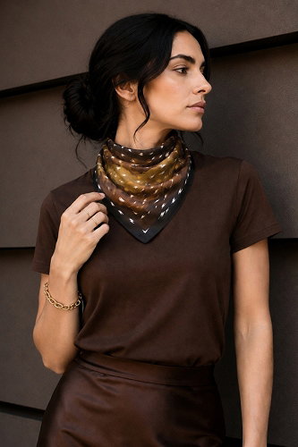moda selvim Desenli Fular Bandana 070AFV475 Desen10 - Thumbnail
