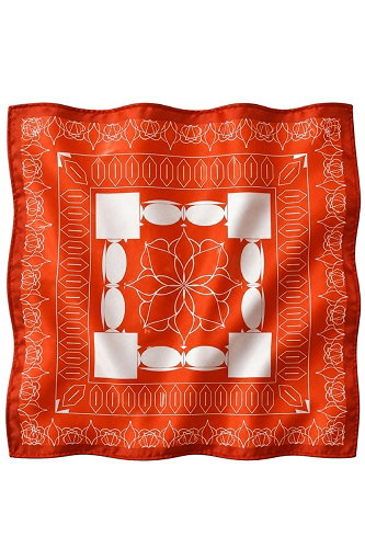moda selvim Desenli Fular Bandana 070AFV475 Desen13 - Thumbnail