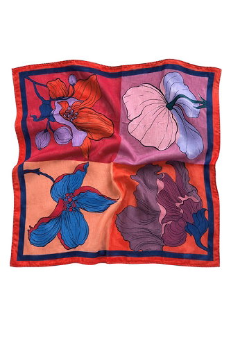 moda selvim Desenli Fular Bandana 070AFV475 Desen14 - Thumbnail