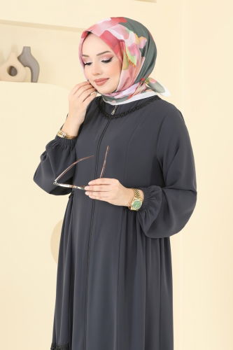 moda selvim Desenli Soft Eşarp 501ERB1087 Çağla - Thumbnail