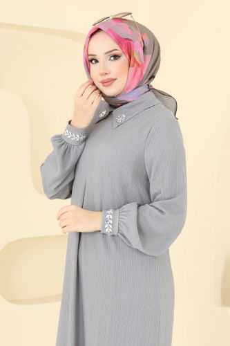 moda selvim Desenli Soft Eşarp 501ERB1087 Vizyon - Thumbnail