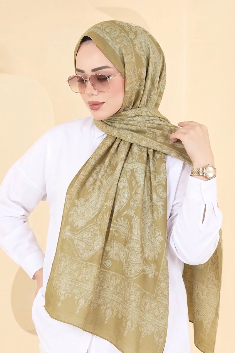 Desenli Soft Şal 159IPK758 Asit