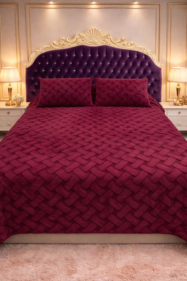 Modaselvim EV YAŞAM Diamond Yorgan Takımı 1004HB1195 Bordo