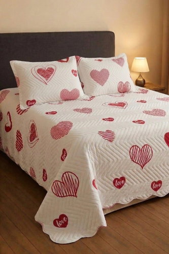 H.B. - Dokuma Pike Takım 1009HB1195 Desen 3 Kırmızı