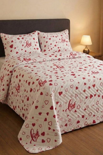 H.B. - Dokuma Pike Takım 1009HB1195 Desen4 Kırmızı