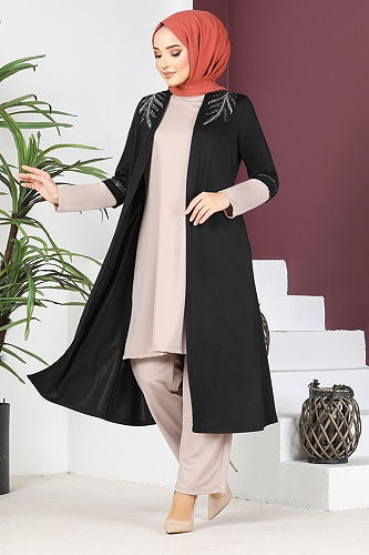 moda selvim مجمعةASM2668-M أسود - Thumbnail