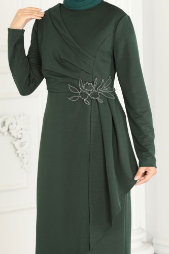 moda selvim DRESS ASM2580 Emerald - Thumbnail