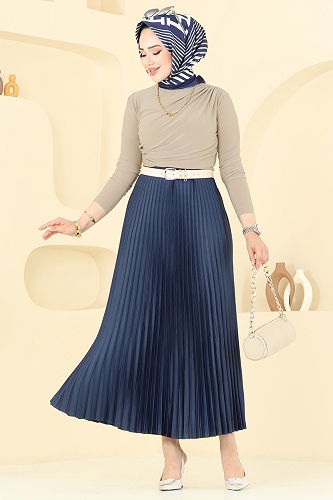 moda selvim Drapeli Etekli Takım 2802MP806 Vizyon&Laci - Thumbnail