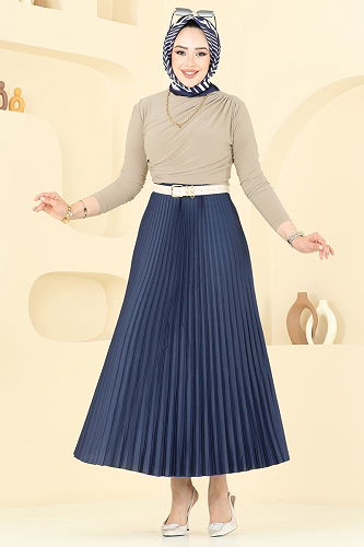 moda selvim Drapeli Etekli Takım 2802MP806 Vizyon&Laci - Thumbnail