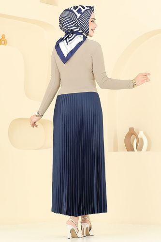 moda selvim Drapeli Etekli Takım 2802MP806 Vizyon&Laci - Thumbnail