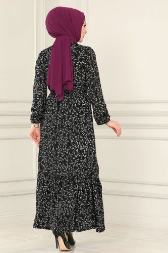 moda selvim 0011YNS793 نمط3 فستان - Thumbnail
