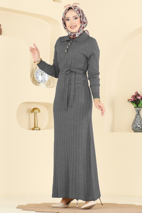 Modaselvim 20% + 70% OFF Dress 0012MT581 Smoked