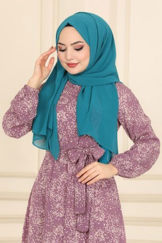 moda selvim Dress 0012YNS793 Lavender - Thumbnail