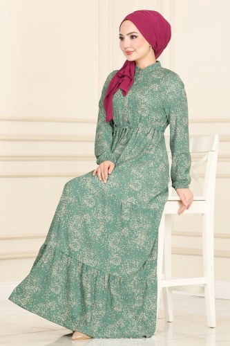 Y.N.S. - 0014YNS793 تركوازي فستان