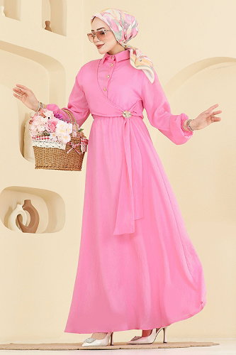 moda selvim الفستان زهر 001NZA1199 - Thumbnail