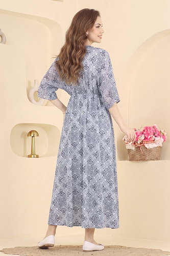 moda selvim Dress 002HBS856 Anthracite - Thumbnail