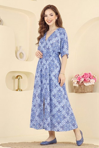 moda selvim الفستان كحلي 002HBS856 - Thumbnail