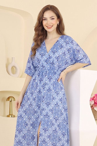 moda selvim الفستان كحلي 002HBS856 - Thumbnail