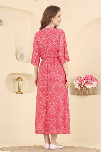 moda selvim الفستان احمر 002HBS856 - Thumbnail