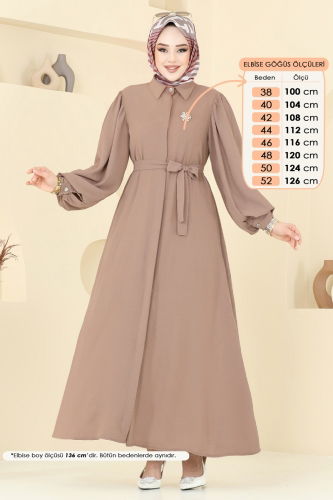 moda selvim Dress 0037BG354 Dark Vision - Thumbnail