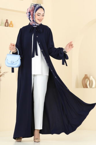 moda selvim الفستان كحلي 0039BG354 - Thumbnail