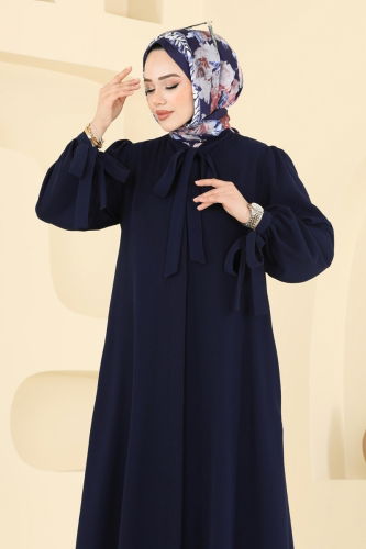 moda selvim الفستان كحلي 0039BG354 - Thumbnail