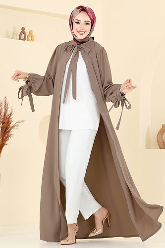 moda selvim الفستان بيج 0039BG354 - Thumbnail