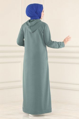 moda selvim Dress 0045UZ662 Mint - Thumbnail