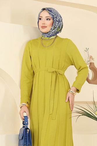 moda selvim الفستان فسفوري 004MT581 - Thumbnail