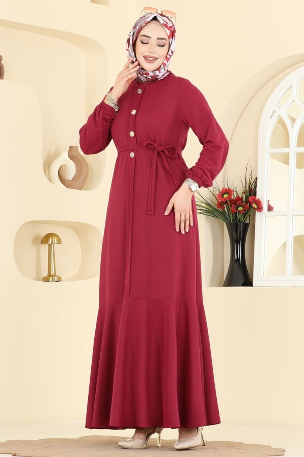 Modaselvim Dress Dress 0050UZ662 Burgundy