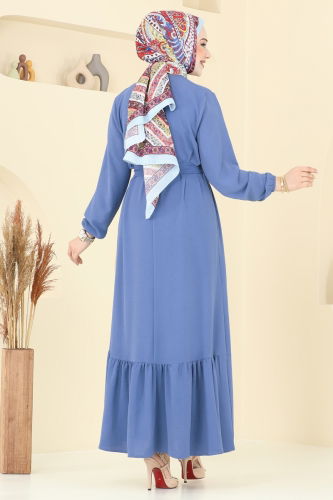 moda selvim الفستان ازرق 009MR1078 - Thumbnail