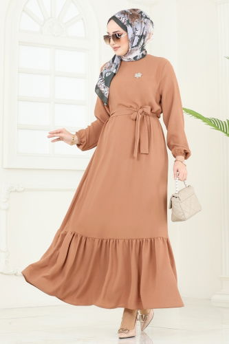 M.R. - Dress 009MR1078 Latte