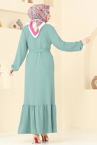 moda selvim Dress 009MR1078 Light Mint - Thumbnail