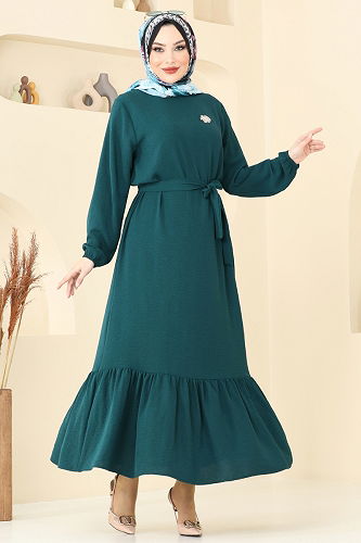 moda selvim الفستان بترولي 009MR1078 - Thumbnail