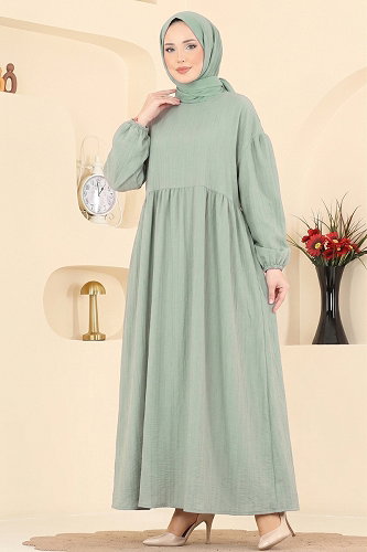moda selvim Dress 010ZMRK1203 Mint - Thumbnail