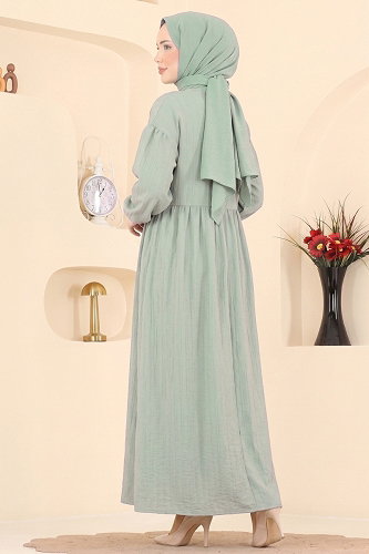 moda selvim Dress 010ZMRK1203 Mint - Thumbnail