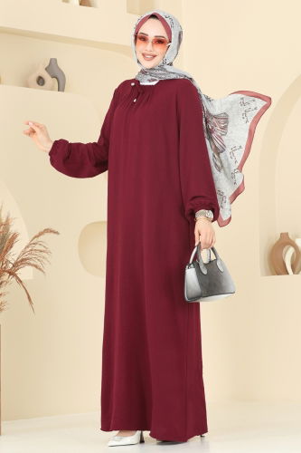 M.R. - Dress 011MR1078 Burgundy